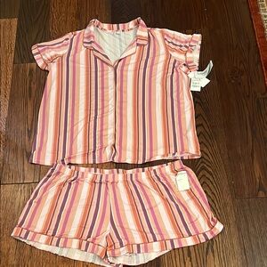 NWT Multi striped tencel pajamas